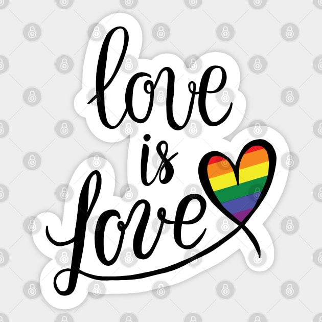 LGBT - Love is Love Sticker by valentinahramov